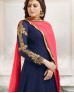 Designer Navi Blue Gown With banglori silk jacket