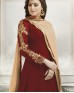 Designer Red Gown With banglori silk jacket