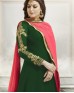 Designer Green Gown With banglori silk jacket
