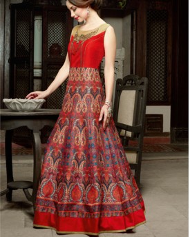 Amazing Designer red Gown and Anarkali
