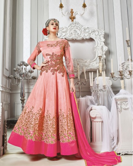 Anarkali Pitch Colour Heavy Work Gown