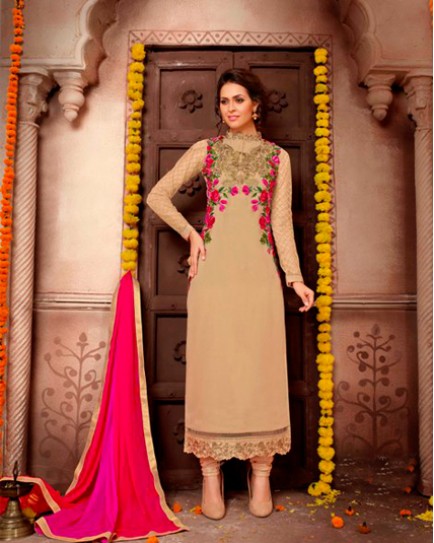 Designer Georgette Suit With Heavy Embroidery