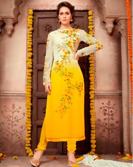 Designer  Georgette Shadding Suit With Heavy Embroidery