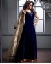 Amazing Designer Royal Blue Gown And Anarkali