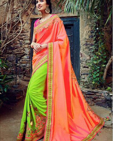 Amazing Designer Tussar Silk Saree With Banarasi Blouse