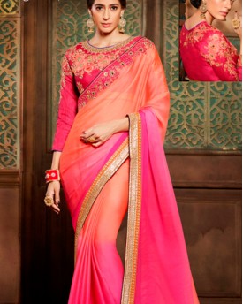 Amazing Pink Designer Saree