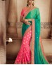 Designer Green Color Shaded Crush Fabric Saree