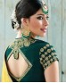 Amazing Yellow Colour Saree with Green Blouse 
