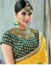 Amazing Yellow Colour Saree with Green Blouse 